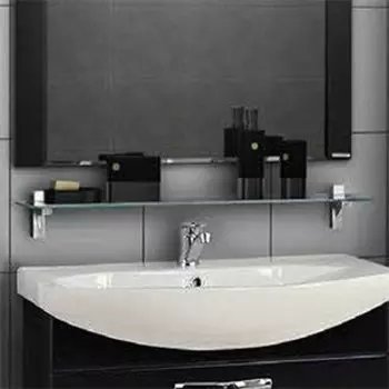 Полка стеклянная Aquaton Ария 80 хром