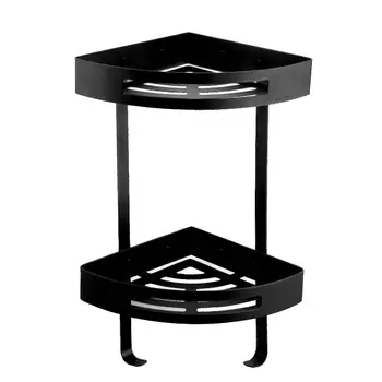 Полка AZARIO AZ-160-2B двухэтажная, матовая черная