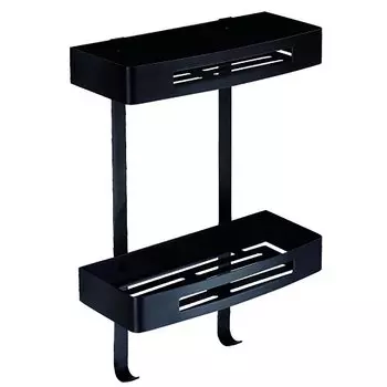 Полка AZARIO AZ-170-2B двухэтажная, матовая черная