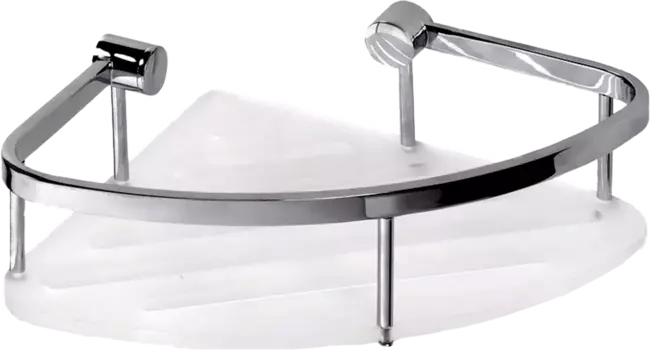 Полка Bemeta Cytro 146208376 для душа, угловая, белый акрил