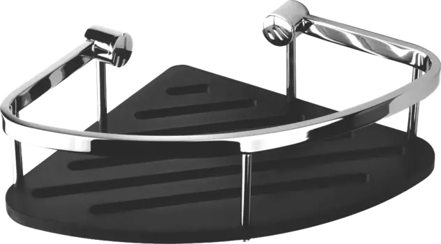 Полка Bemeta Cytro 146208386 для душа, угловая, черный акрил