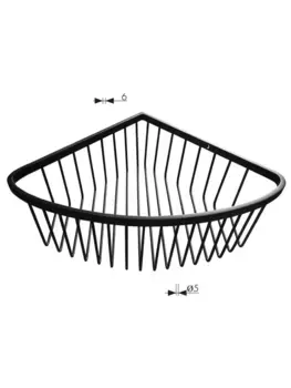 Полка для ванной угловая Kaiser черная матовая