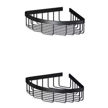 Полка AM.PM Sense L A7452222 угловая, черная, 2 шт.