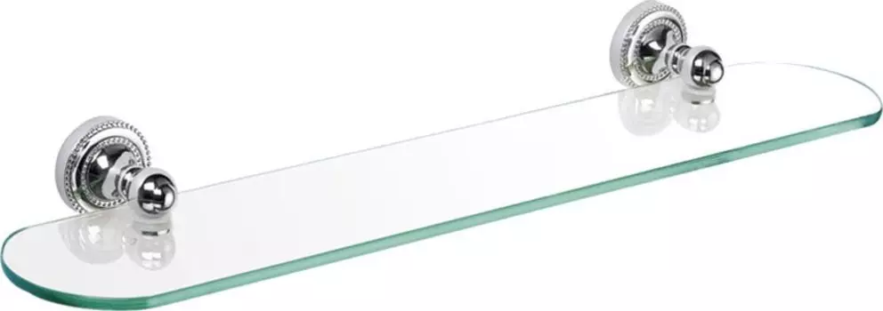Полка стеклянная подвесная Fixsen Style 52 хром глянцевый