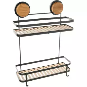 Полка-корзина двухэтажная Fixsen Magic Wood 28 черный, светлое дерево