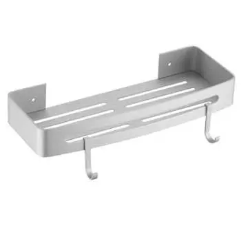 Полка металлическая Fashun с крючками 32.2 алюминиевый