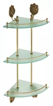 Полка Migliore Cleopatra 16640 угловая тройная, бронза