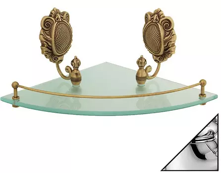 Полка угловая Migliore Cleopatra хром глянцевый