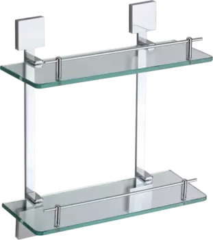Полка Savol 65 S-06522A 40 см, двойная, прямая, хром