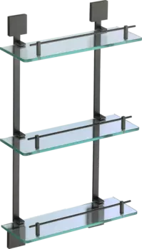 Полка Savol 65 S-06522H-3 40 см, тройная, прямая, черная, для душа