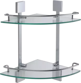 Полка Savol 65 S-065322A двойная, угловая, хром, для душа