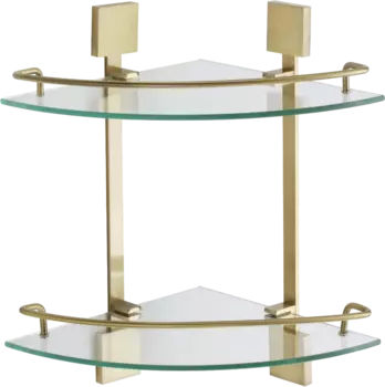 Полка Savol 65 S-065322C двойная, угловая, бронза, для душа