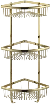 Полка Savol S-B5854-3 золото, для душа, угловая