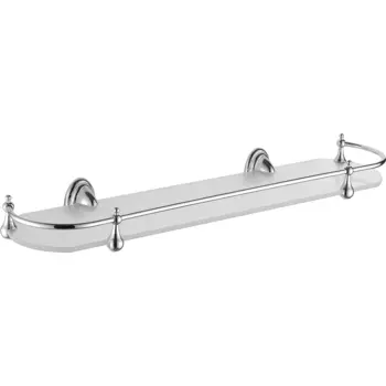 Полка стеклянная Fashun 52 хром