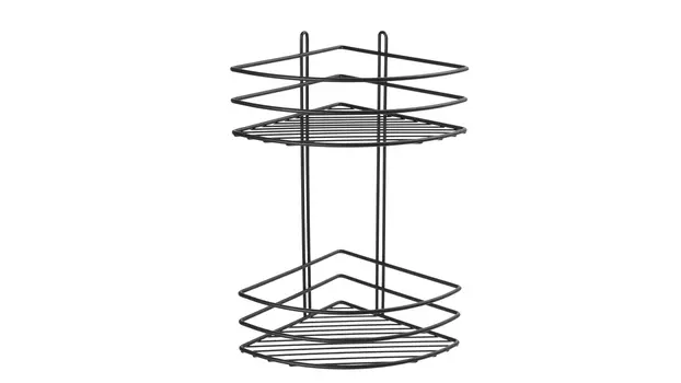 Полка угловая двойная Fixsen черная (FX-710B-2)
