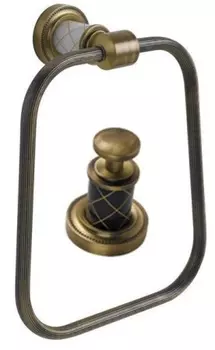 Полотенцедержатель Boheme Murano бронза с черным