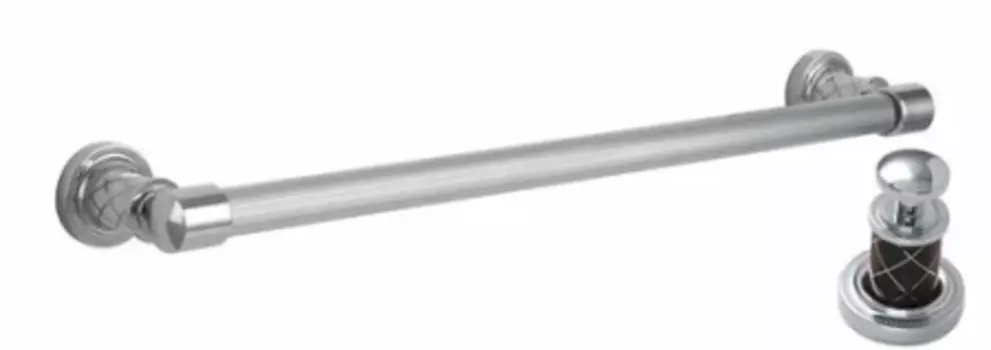 Полотенцедержатель Boheme Murano хром с коричневым