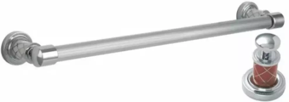 Полотенцедержатель Boheme Murano хром с красным