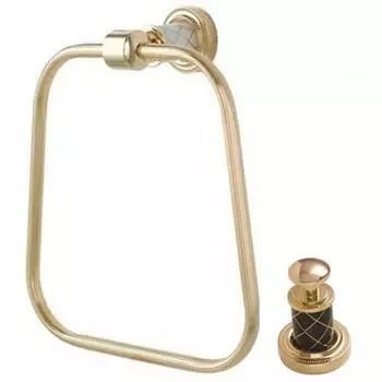 Полотенцедержатель Boheme Murano золото с коричневым