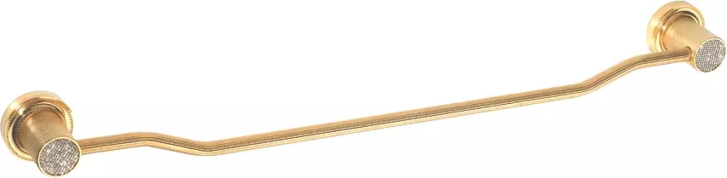 Полотенцедержатель Boheme Royal Cristal золотой с прозрачными кристаллами Preciosa