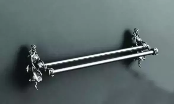 Полотенцедержатель двойной Art&max Athena AM-0618-T серебро