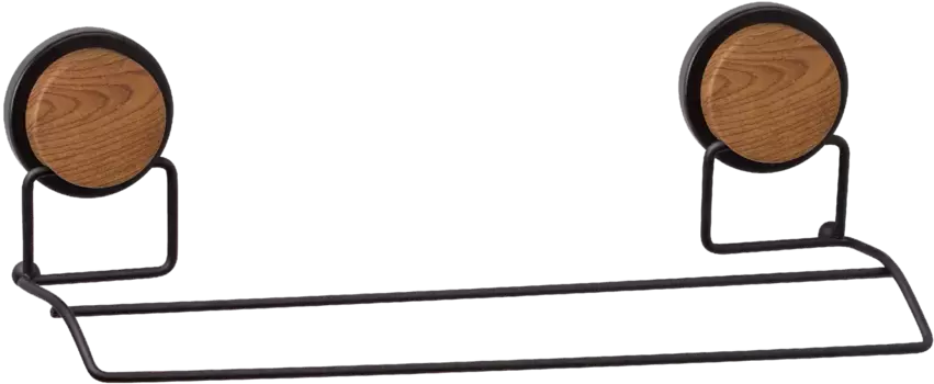 Полотенцедержатель двойной Fixsen Magic Wood 40 черный, светлое дерево