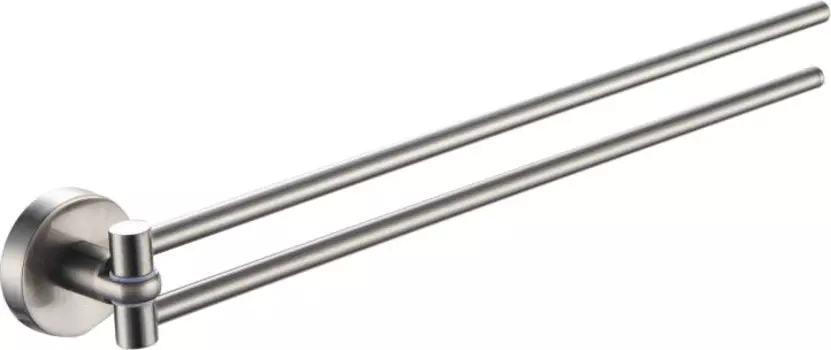 Полотенцедержатель двойной Fixsen Bogema Gold поворотный 41 хром матовый, сатин