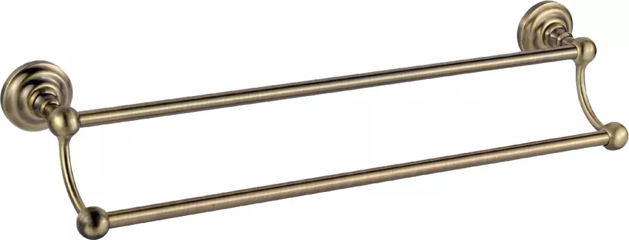 Полотенцедержатель двойной Fixsen Retro 63 бронза, античная латунь