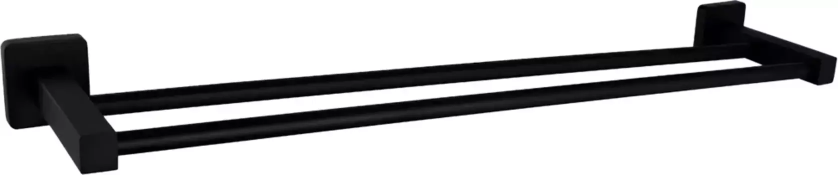 Полотенцедержатель Haiba двойной черный матовый