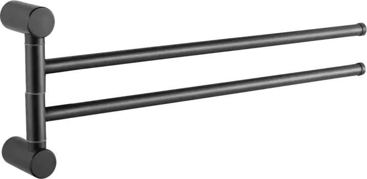 Полотенцедержатель Haiba двойной черный матовый