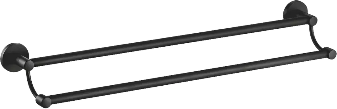 Полотенцедержатель Haiba двойной черный матовый