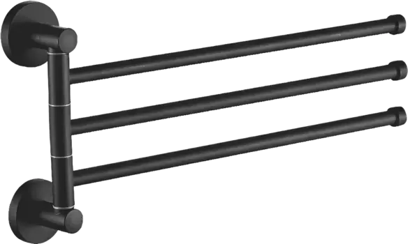 Полотенцедержатель Haiba тройной черный матовый