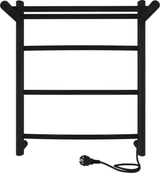 Полотенцесушитель электрический Indigo Arc LCAE50-40BRPR с полкой, черный муар