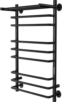Полотенцесушитель электрический Indigo Brace Lux LCBLE70-40PBRRt с полкой, черный муар