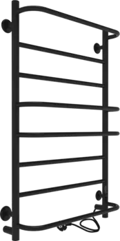 Полотенцесушитель электрический Indigo Europe Lux LELLE80-40BRRt с полкой, черный муар