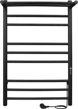 Полотенцесушитель электрический Indigo Line Trinity LСLTE80-50PBRRt с полкой, черный муар