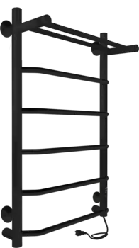 Полотенцесушитель электрический Indigo Roof Lux LCRLE80-40PBRRt с полкой, черный муар