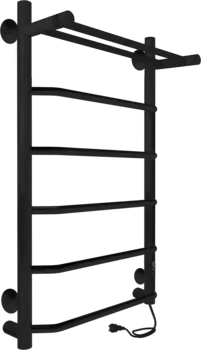 Полотенцесушитель электрический Indigo Roof Lux LCRLE80-50PBRRt с полкой, черный муар