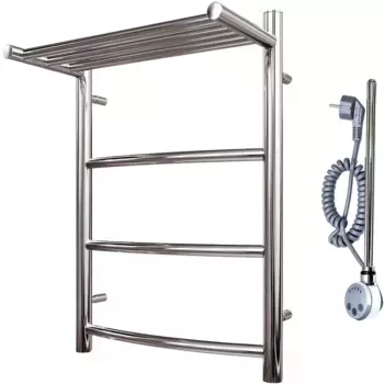 Полотенцесушитель электрический Point Афина 50х60 хром с полкой