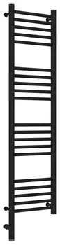 Полотенцесушитель электрический РЭБ "БОГЕМА 3.0" прямая 1200х300 / МЭМ левый (Матовый чёрный)