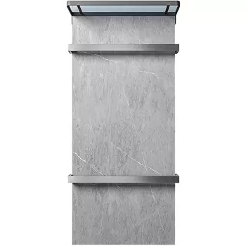 Полотенцесушитель электрический с полкой Black&amp;White Moon 90х40 серый