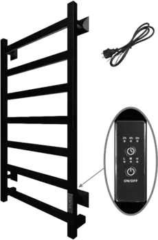 Полотенцесушитель электрический Тругор Пэк сп 20 80x40 с выключателем, черный
