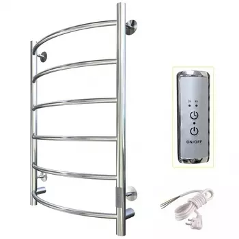 Полотенцесушитель электрический Тругор Пэк 5 80х50 с выключателем, хром