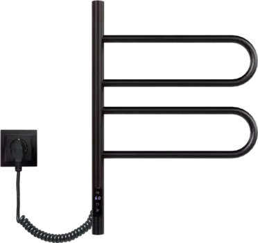Полотенцесушитель электрический Vincea VTD-1R1CBE 44x60 черный