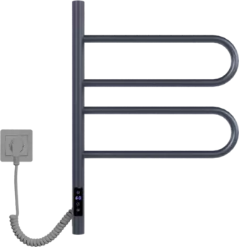 Полотенцесушитель электрический Vincea VTD-1R1CGE 44x60 графит