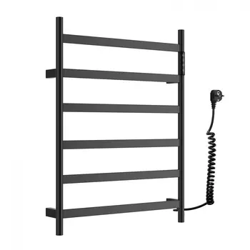 Полотенцесушитель электрический WONZON & WOGHAND, Черный матовый (WW-A405-MB)