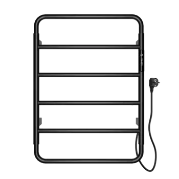 Полотенцесушитель электрический WONZON & WOGHAND, Черный матовый (WW-AL201-MB)
