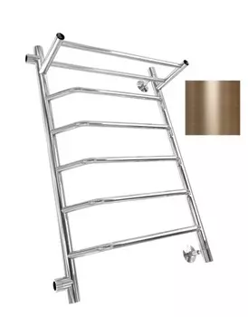 Полотенцесушитель Двин FTE 50/40 Водяной полн.высота 60 см. / 1"-½" К2 выход 1" слева Состаренная бронза (4627169560730)