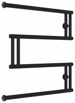 Полотенцесушитель водяной ДР High-Tech model "M" 600х600 (Матовый чёрный)