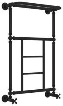 Полотенцесушитель водяной ДР "Ренессанс 1452" 860х500 (Матовый чёрный)